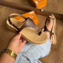 Sandália Beira Rio Detalhe Dourado 8513.113