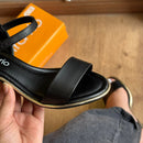 Sandália Beira Rio Salto Bloco Detalhe Dourado 8379.203