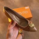 Sandália Beira Rio Salto Baixo Detalhe Dourado 4182.232