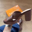 Sandália Beira Rio Salto Bloco Tiras Cruzadas 8371.221