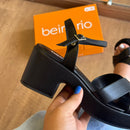 Sandália Beira Rio Salto Bloco Tiras Entrelaçadas 8517.206