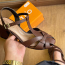 Sandália Beira Rio Salto Bloco Tiras Entrelaçadas 8436.242